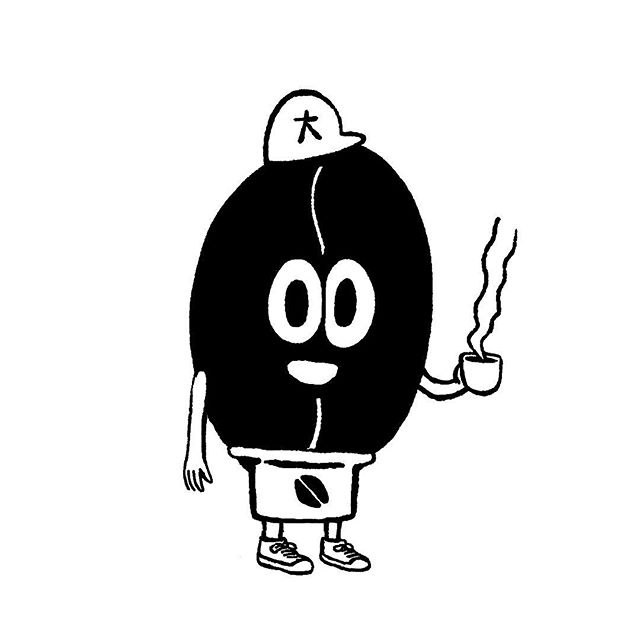 I drew a new character for "ホホホ座 珈琲大野"